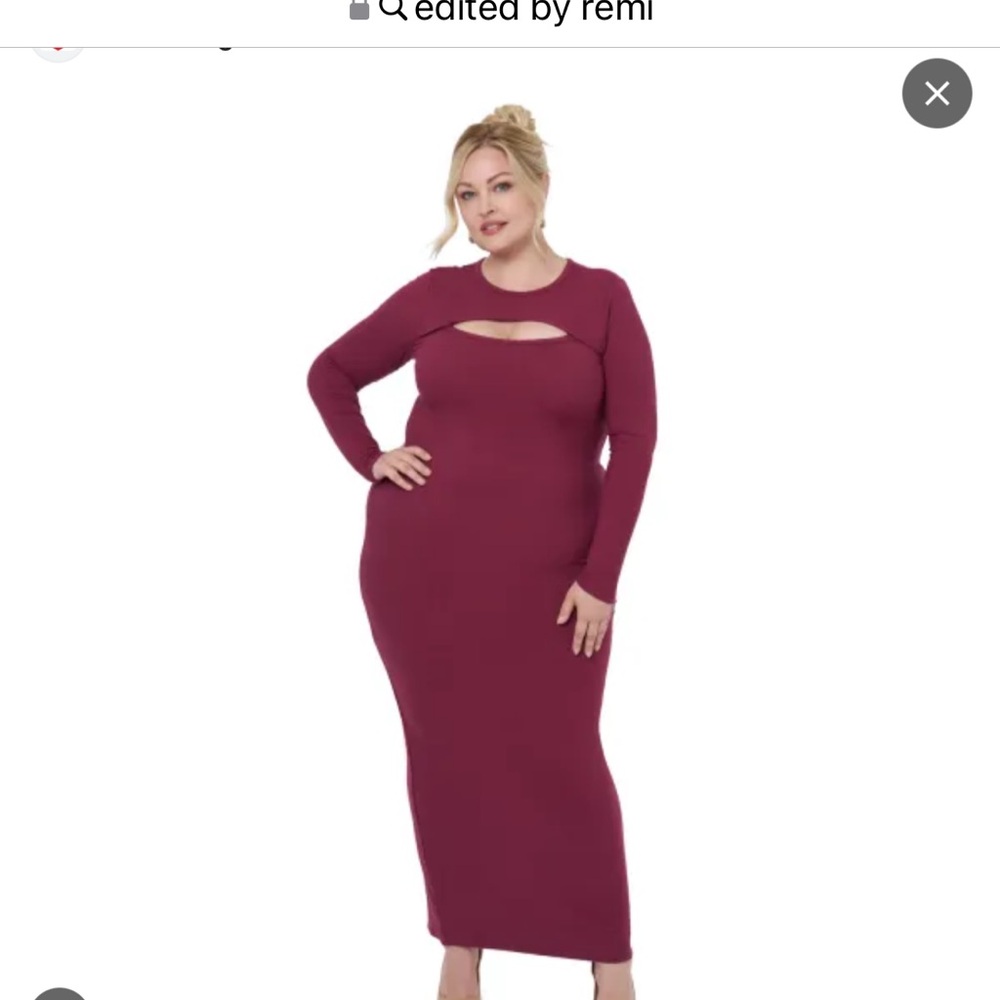 Edited by Remi Bader Burgundy Maxi Dress burgundy dress